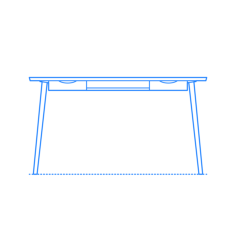 Furniture Desks Culla Desk Sticker Outline Svg File, Free Vectors File